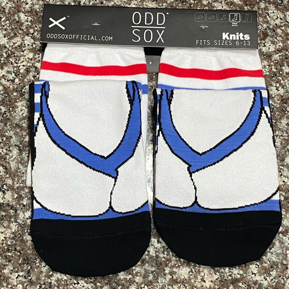 ODD SOX Flip Flop‎ Style Crew Knits Socks